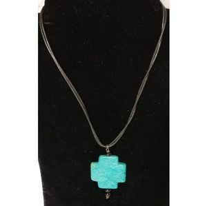 Green Cross Necklace Pendant.